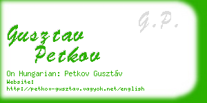gusztav petkov business card
